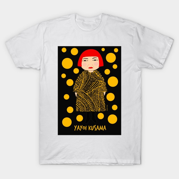 Yellow dots Yayoi Kusama inspired T-Shirt by Angie16bkk